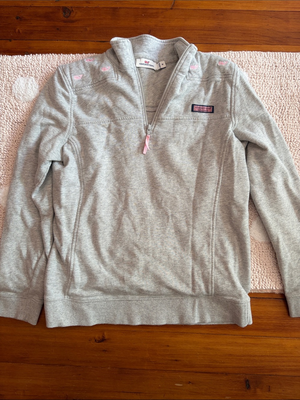 Pink Whale Vineyard Vines Quarter Zip
